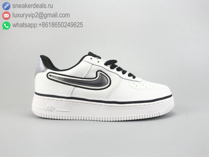 NIKE AIR FORCE 1 '07 LV8 LOW SPORT WHITE LEATHER MEN SKATE SHOES